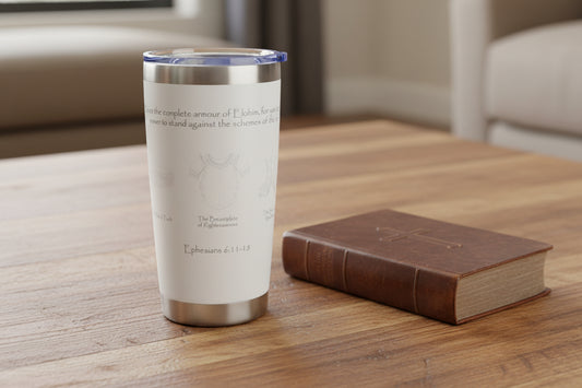 white full armour 20oz drink tumbler