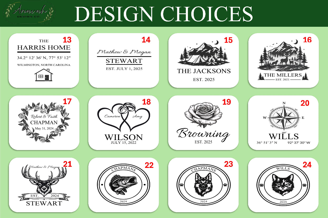 Roundand square customizable wedding and housewarming gifts