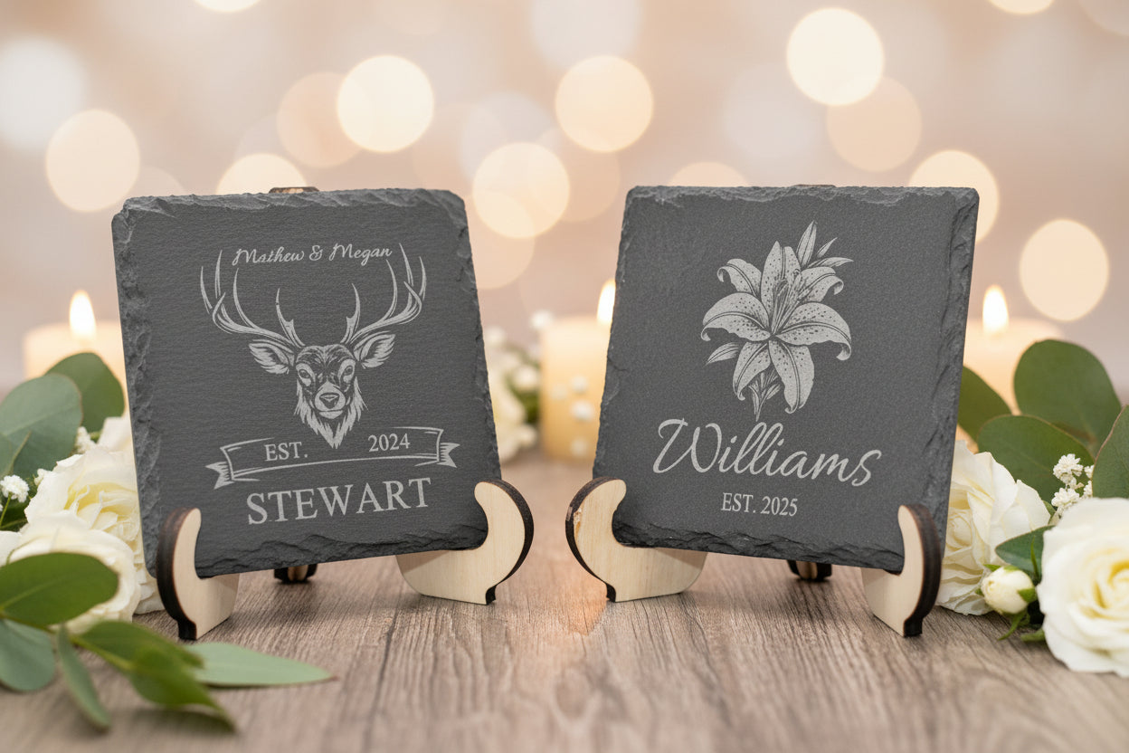 custom square coasters for housewarming and wedding gifts
